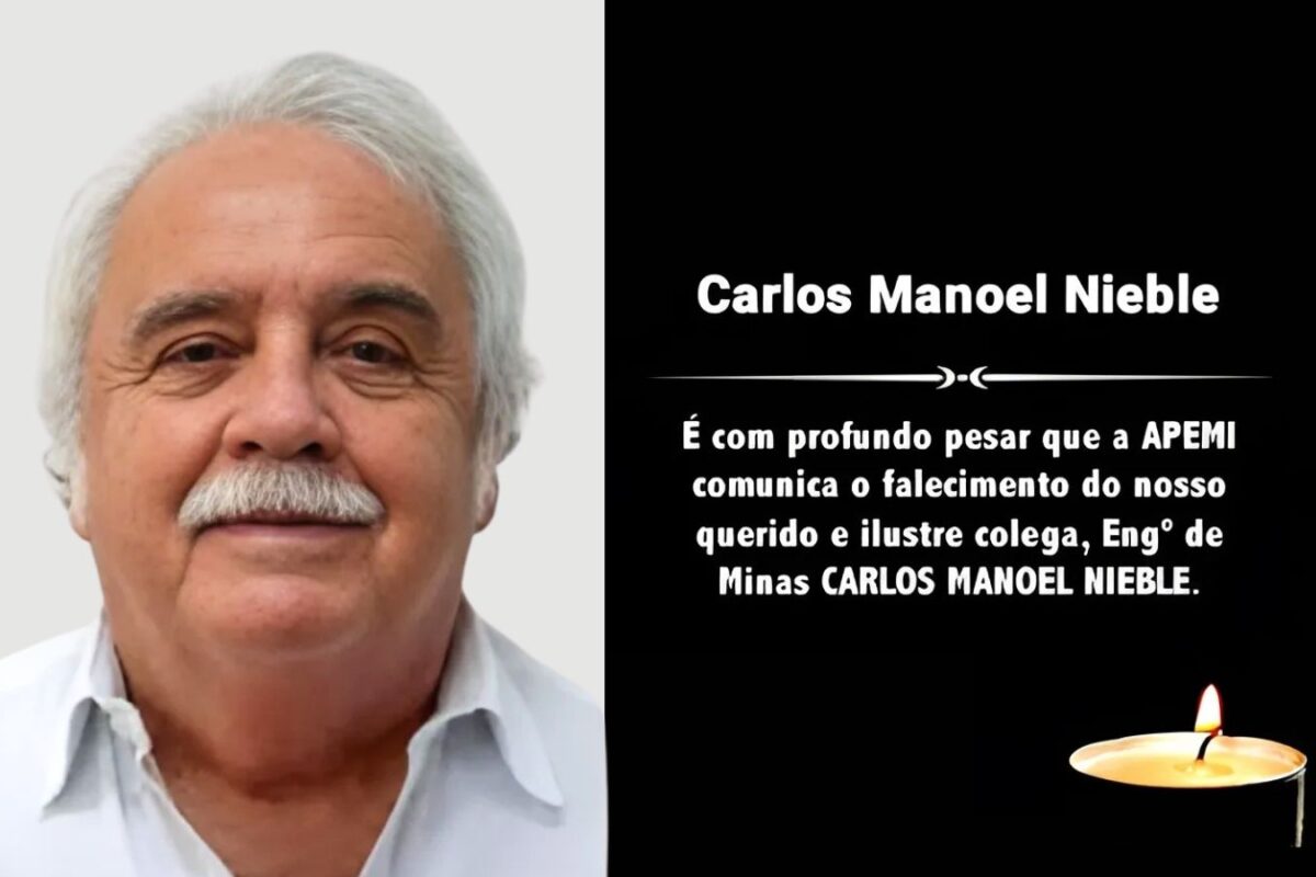 Nota de pesar pelo falecimento do engenheiro de minas Carlos…